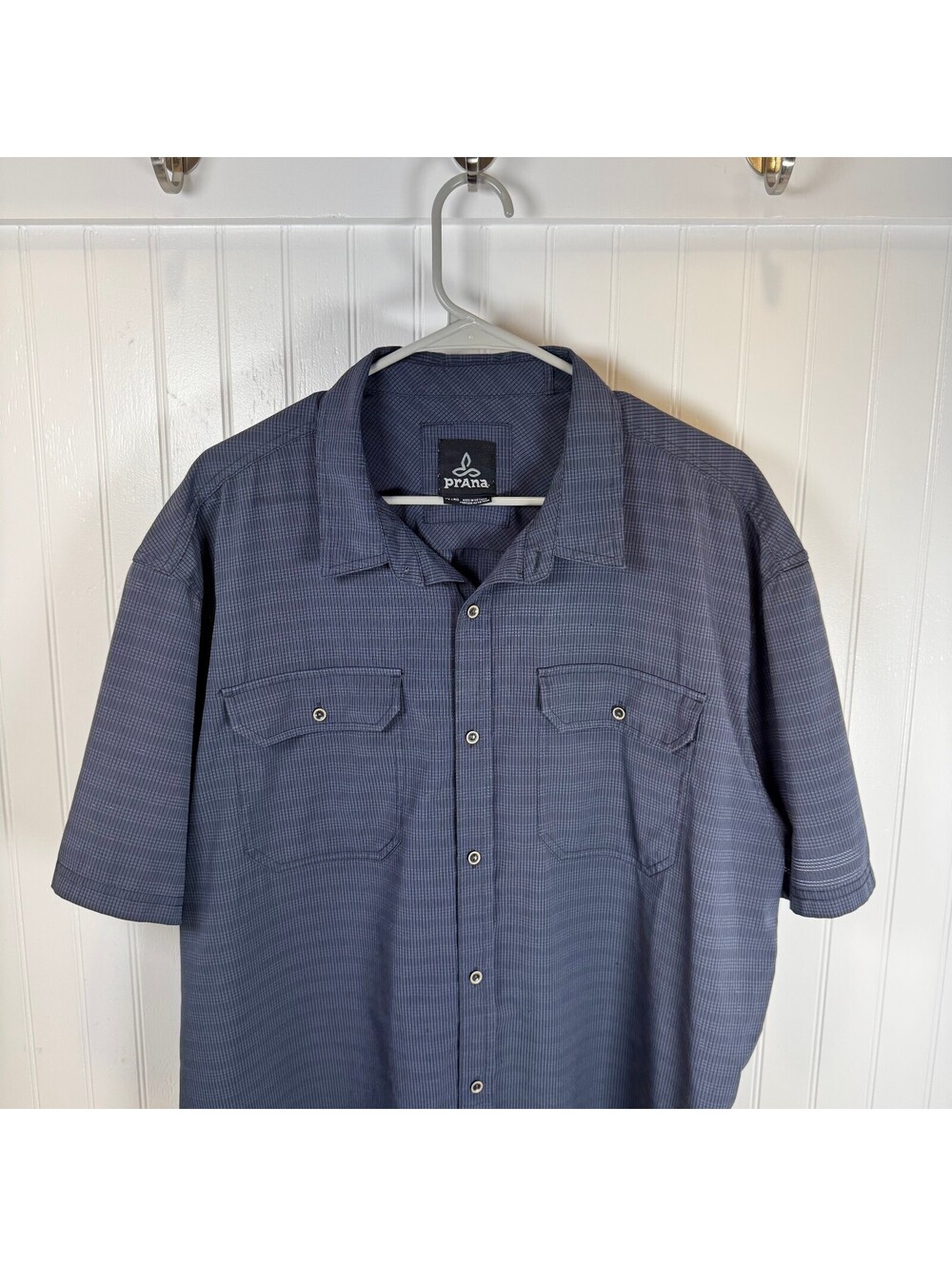 Prana Men's Short Sleeve Button-Up Outdoor Hiking Shirt XXL